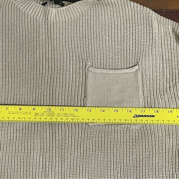 LILLUSORY Beige Knit Sleeveless Top, With Pocket, 100 % Cotton, Sz L - Picture 8 of 11